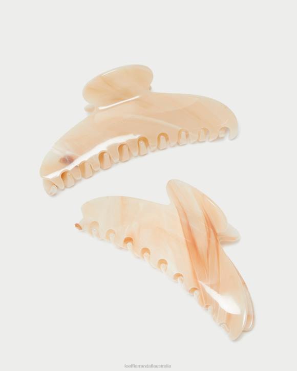 Accessories Beige Marble Loeffler Randall 044J157 Women Koda Hair Claw