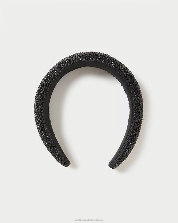 Accessories Black Diamante Loeffler Randall 044J147 Women Bellamy Puffy Headband