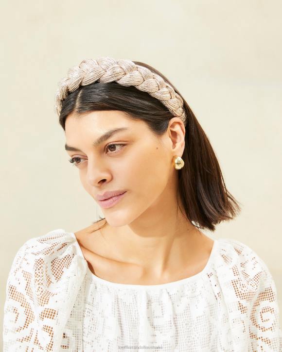 Accessories Champagne Loeffler Randall 044J164 Women Lilac Braided Headband