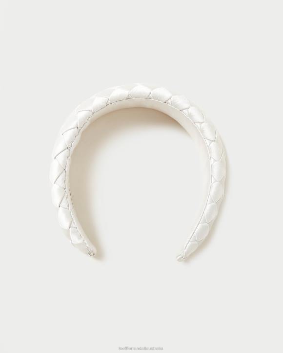 Accessories Cream Loeffler Randall 044J146 Women Everly Puffy Woven Headband