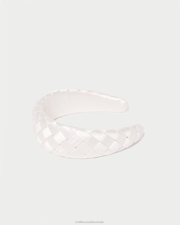 Accessories Cream Loeffler Randall 044J146 Women Everly Puffy Woven Headband