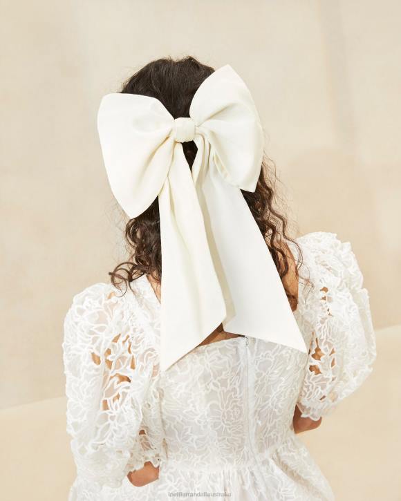 Accessories Cream Loeffler Randall 044J160 Women Cherie Oversized Hair Bow