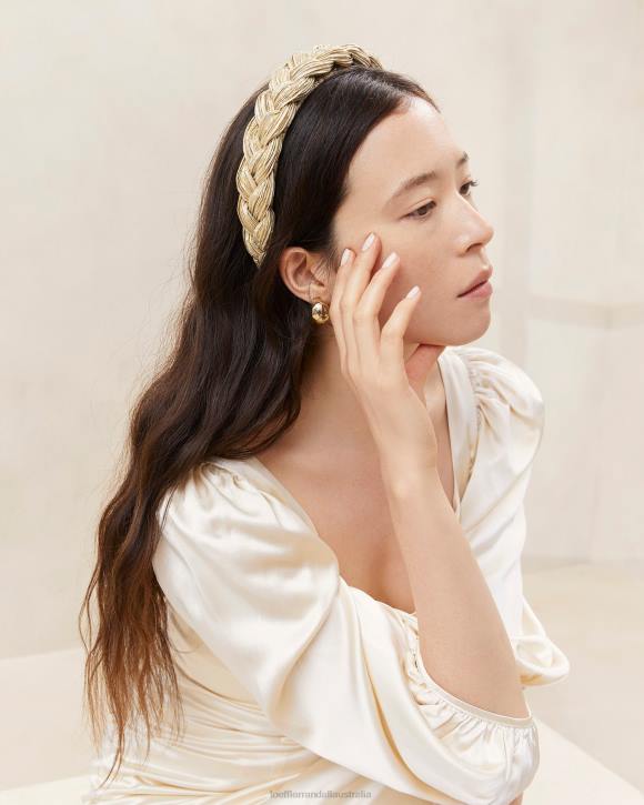 Accessories Gold Loeffler Randall 044J139 Women Lilac Braided Headband