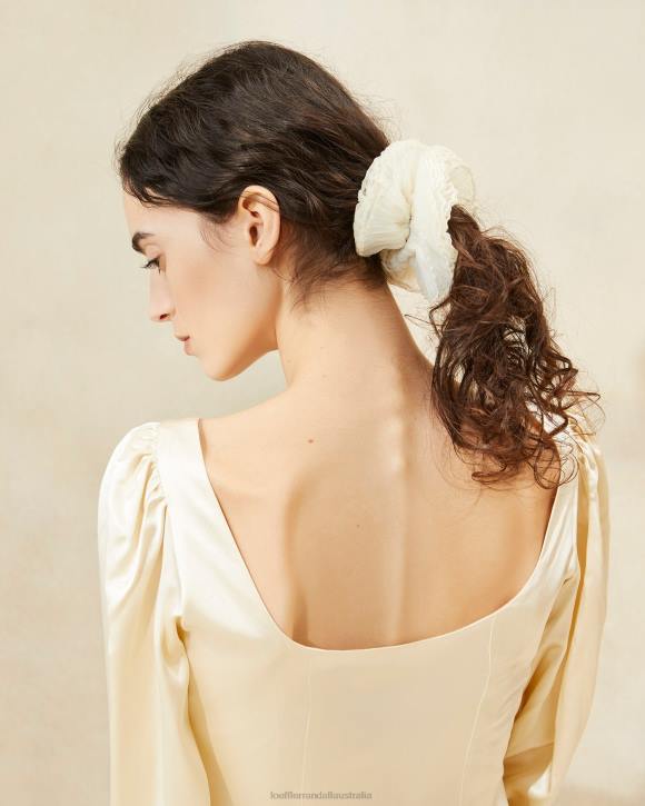 Accessories Pearl Loeffler Randall 044J161 Women Emmy Pleated Layer Scrunchie