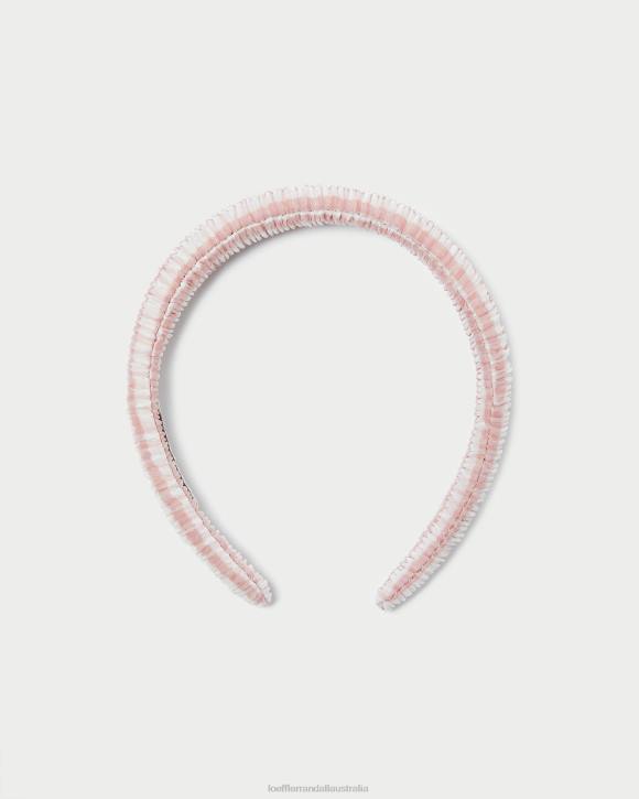 Accessories Soft Pink Gingham Loeffler Randall 044J163 Women Marina Puffy Headband