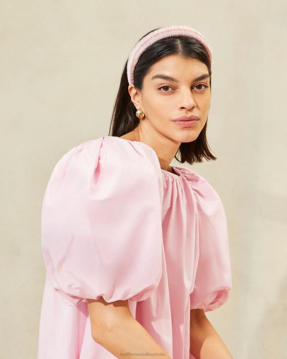 Accessories Soft Pink Gingham Loeffler Randall 044J163 Women Marina Puffy Headband
