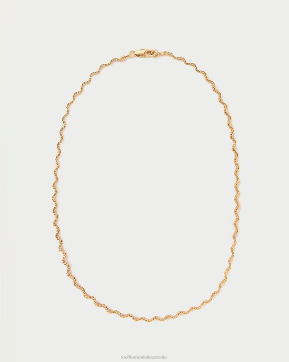 Accessories Gold Loeffler Randall 044J403 Women Fritzie Wave Necklace