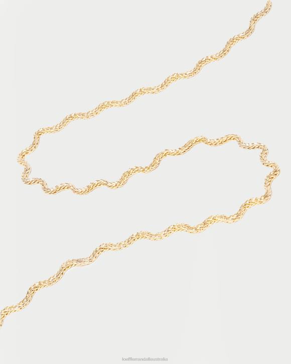 Accessories Gold Loeffler Randall 044J403 Women Fritzie Wave Necklace