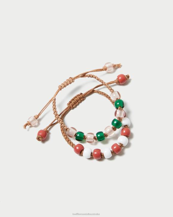 Accessories Pink Multi Loeffler Randall 044J407 Women Zena Beaded Bracelet Set