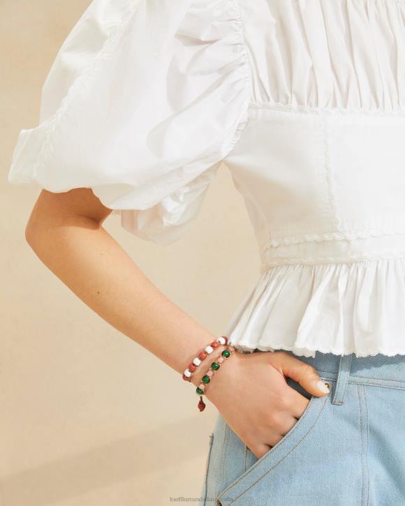 Accessories Pink Multi Loeffler Randall 044J407 Women Zena Beaded Bracelet Set