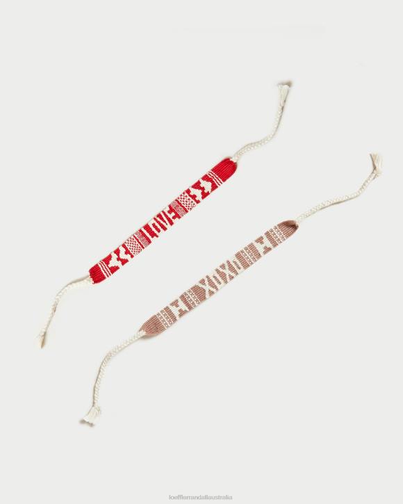 Accessories Red/Pink Loeffler Randall 044J406 Women Love XOXO Bracelets