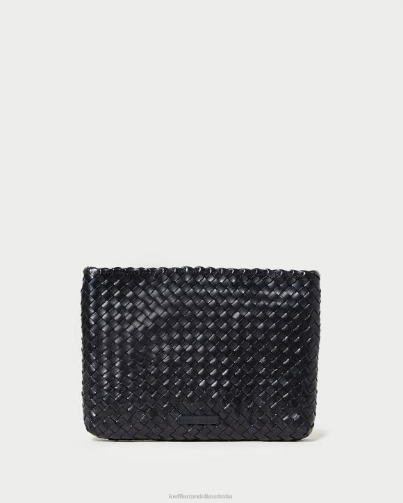Bags Black Loeffler Randall 044J352 Women Marissa Flat Woven Clutch