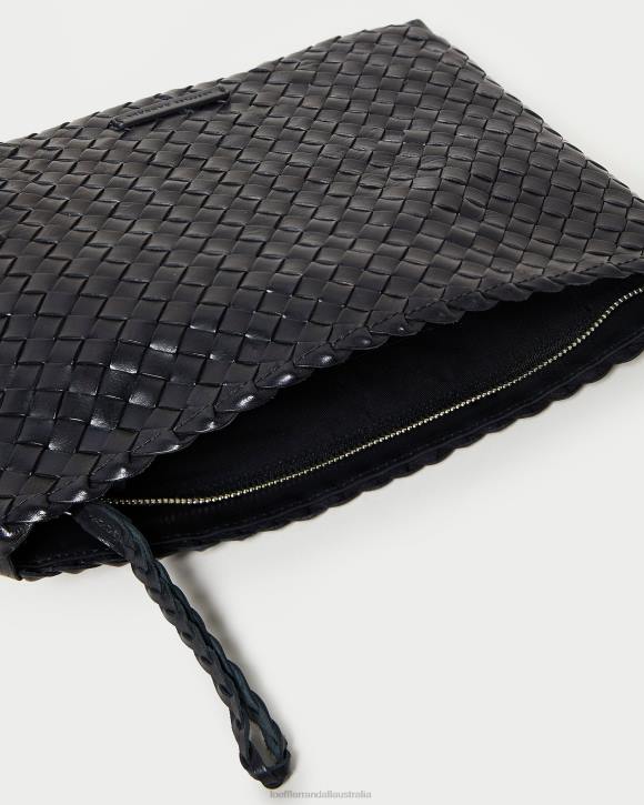 Bags Black Loeffler Randall 044J352 Women Marissa Flat Woven Clutch