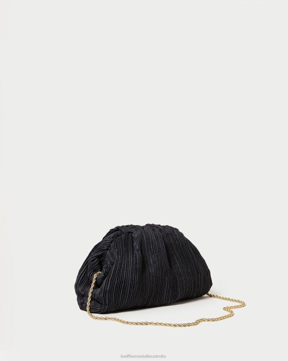 Bags Black Loeffler Randall 044J354 Women Bailey Pleated Dome Clutch