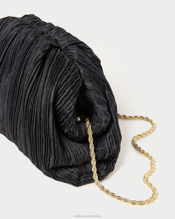 Bags Black Loeffler Randall 044J354 Women Bailey Pleated Dome Clutch