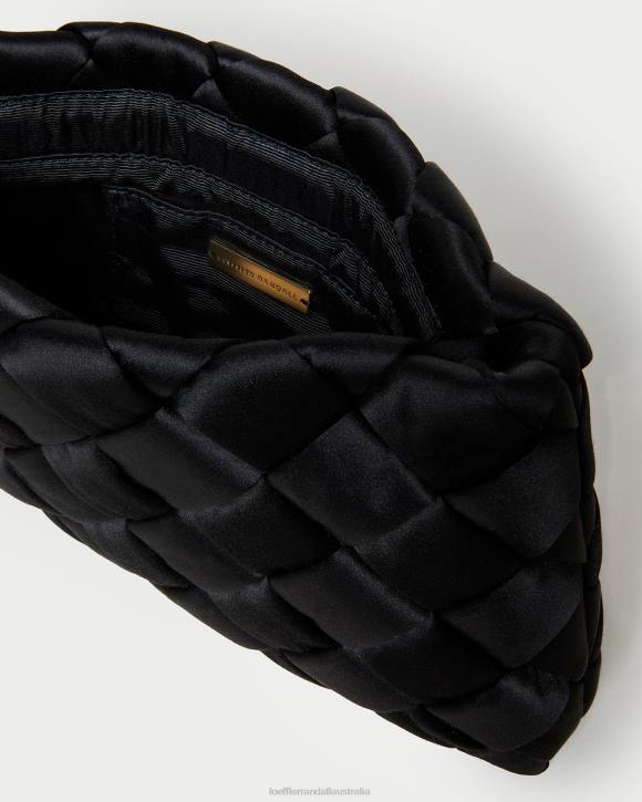 Bags Black Loeffler Randall 044J355 Women Aviva Woven Puff Clutch