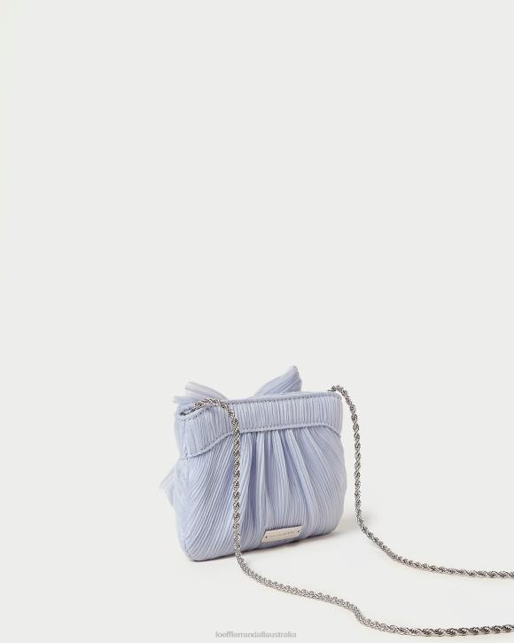 Bags Blue Loeffler Randall 044J339 Women Rochelle Mini Bow Clutch