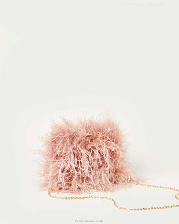 Bags Blush Loeffler Randall 044J343 Women Zahara Mini Feather Pouch