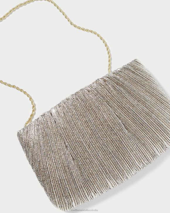 Bags Champagne Loeffler Randall 044J393 Women Brit Flat Pleated Clutch
