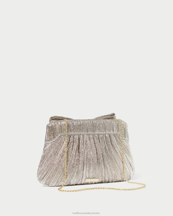 Bags Champagne Loeffler Randall 044J394 Women Rayne Bow Clutch