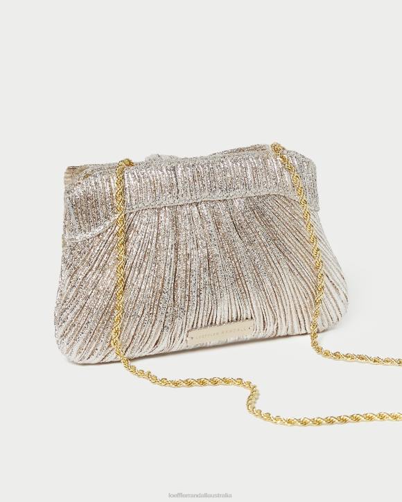 Bags Champagne Loeffler Randall 044J395 Women Rochelle Mini Bow Clutch
