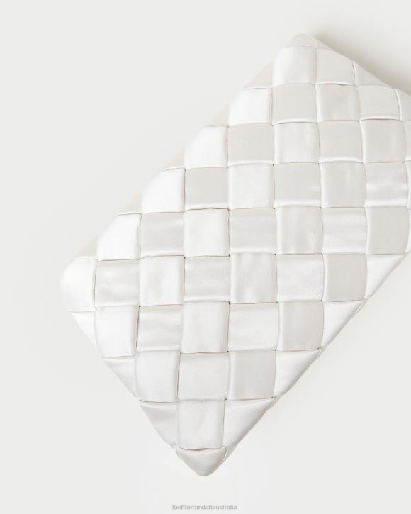 Bags Cream Loeffler Randall 044J351 Women Aviva Woven Puff Clutch