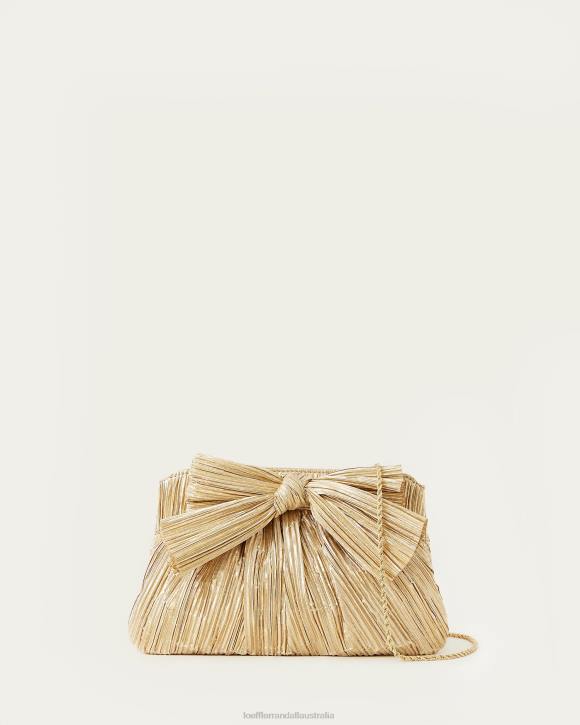 Bags Gold Loeffler Randall 044J333 Women Rayne Bow Clutch