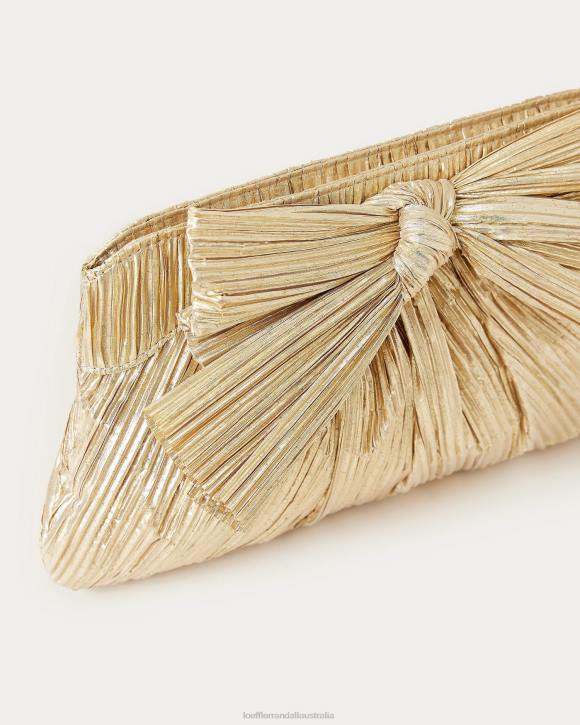 Bags Gold Loeffler Randall 044J333 Women Rayne Bow Clutch