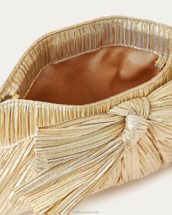 Bags Gold Loeffler Randall 044J333 Women Rayne Bow Clutch