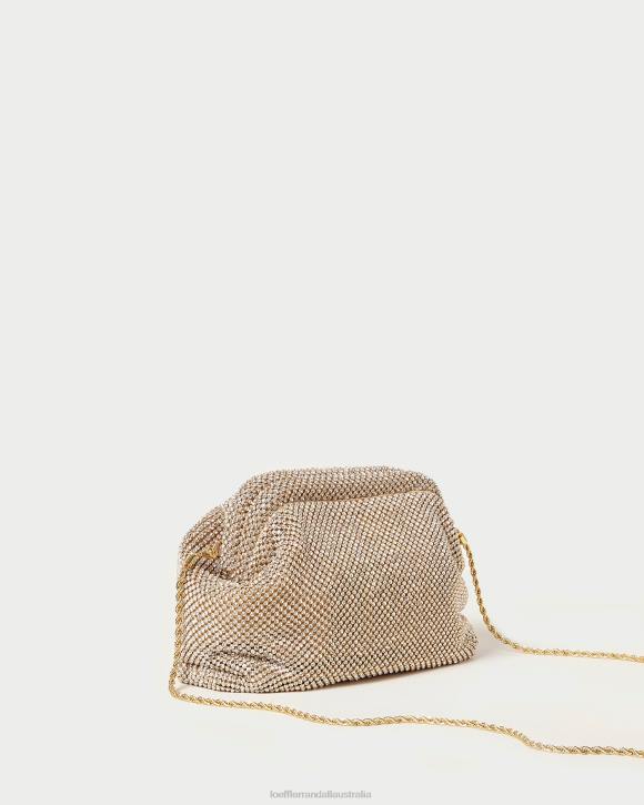 Bags Gold Loeffler Randall 044J337 Women Doreen Diamante Frame Pouch