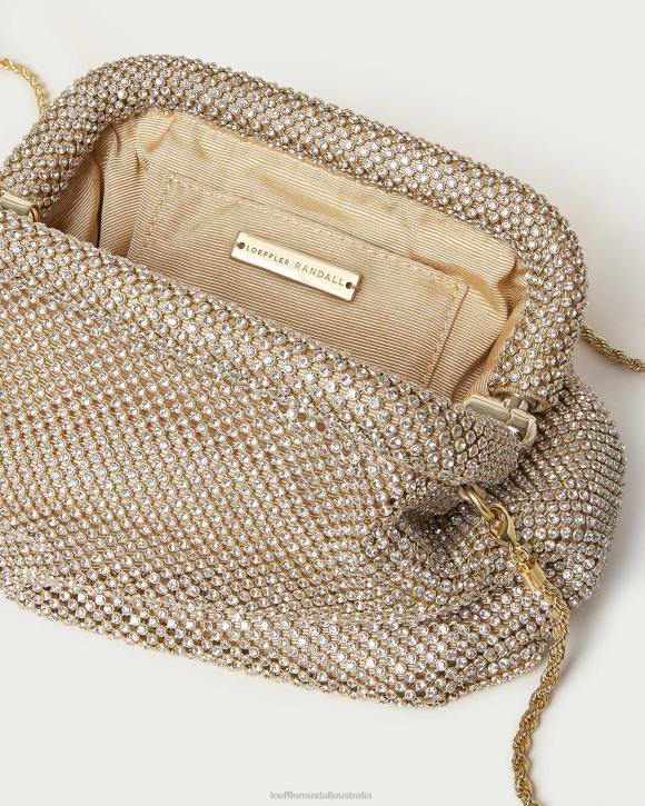 Bags Gold Loeffler Randall 044J337 Women Doreen Diamante Frame Pouch