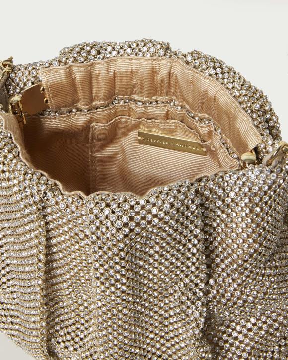 Bags Gold Loeffler Randall 044J344 Women Ember Diamante Gathered Clutch