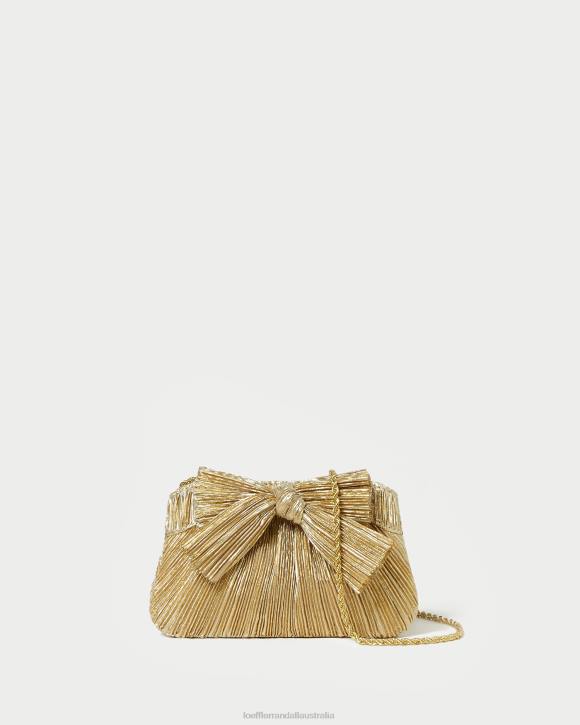 Bags Gold Loeffler Randall 044J365 Women Rochelle Mini Bow Clutch