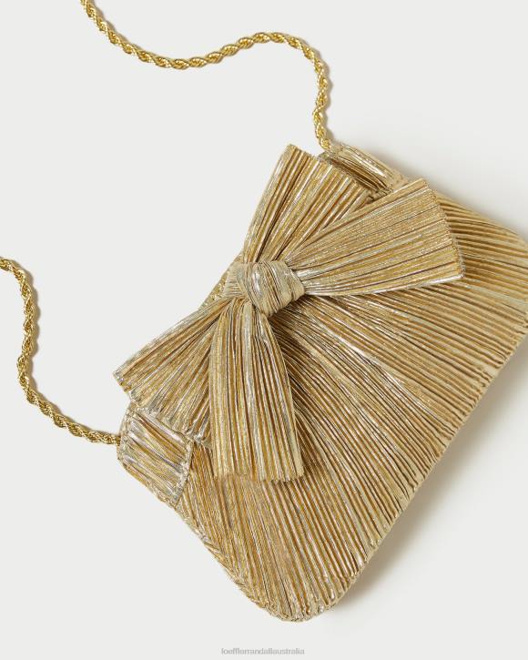 Bags Gold Loeffler Randall 044J365 Women Rochelle Mini Bow Clutch