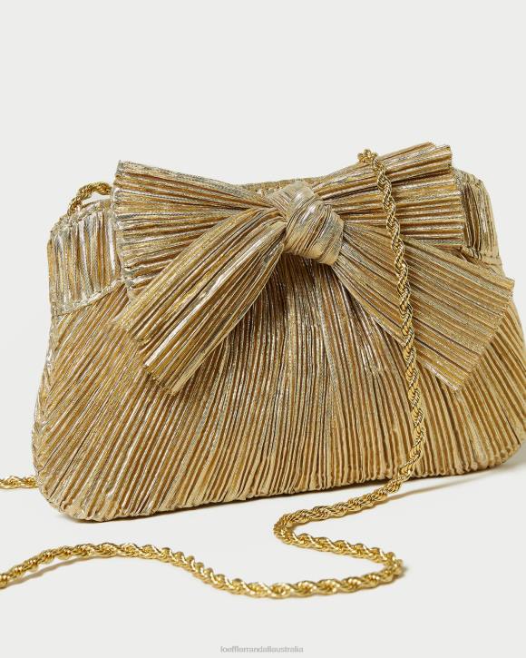 Bags Gold Loeffler Randall 044J365 Women Rochelle Mini Bow Clutch