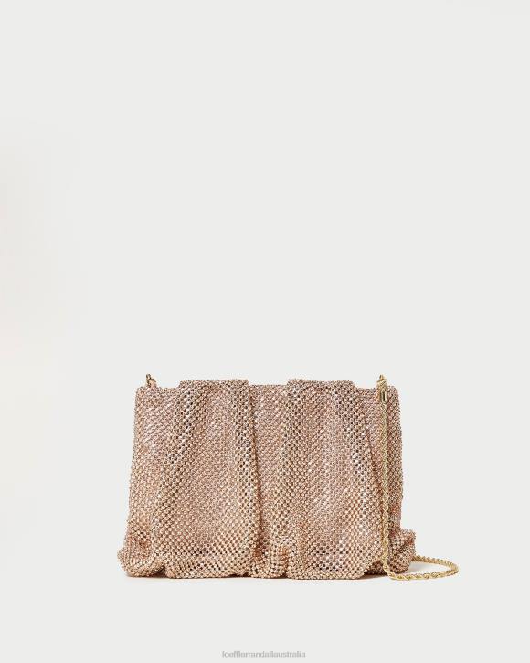 Bags Light Peach Loeffler Randall 044J359 Women Ember Diamante Gathered Clutch