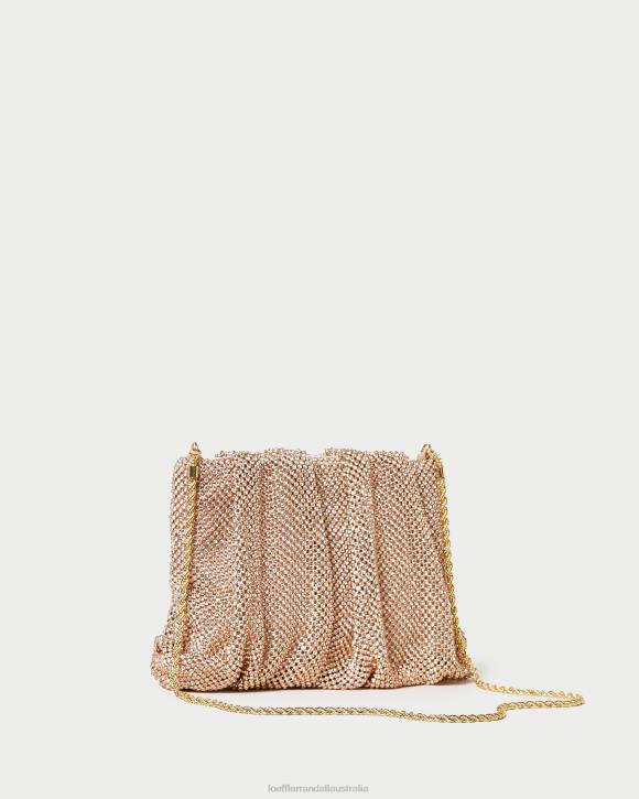 Bags Light Peach Loeffler Randall 044J359 Women Ember Diamante Gathered Clutch