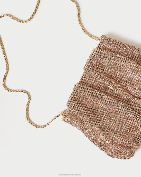 Bags Light Peach Loeffler Randall 044J359 Women Ember Diamante Gathered Clutch