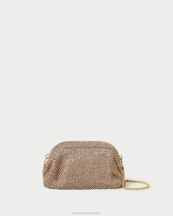 Bags Light Peach Loeffler Randall 044J369 Women Doris Diamante Mini Pouch