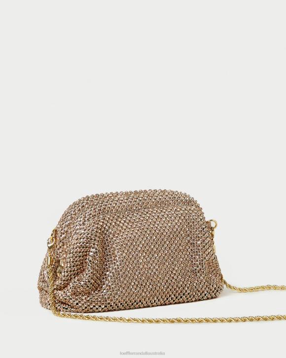 Bags Light Peach Loeffler Randall 044J369 Women Doris Diamante Mini Pouch
