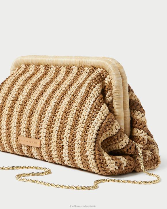Bags Natural/Brown Loeffler Randall 044J392 Women Trudie Frame Clutch