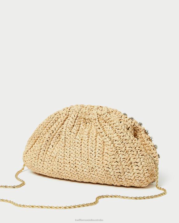 Bags Natural/Clear Loeffler Randall 044J389 Women Bailey Dome Clutch