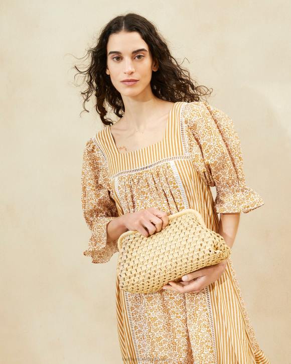 Bags Natural Loeffler Randall 044J390 Women Trudie Frame Clutch