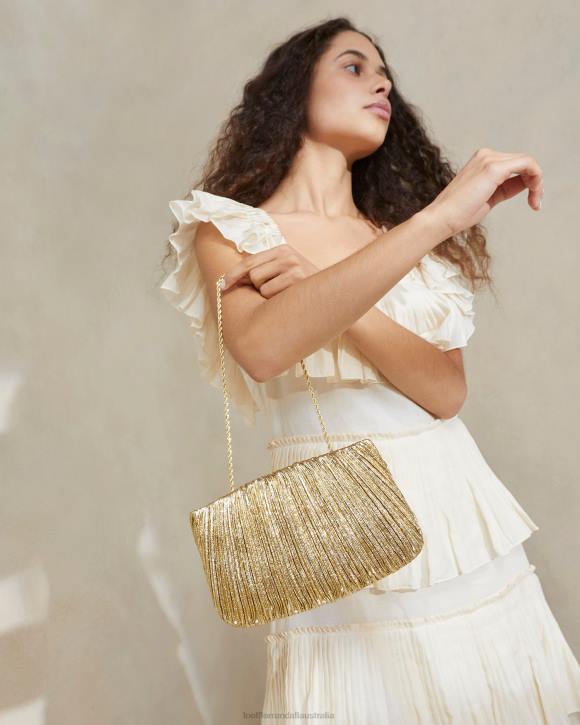 Bags Oro Loeffler Randall 044J376 Women Brit Flat Pleated Clutch