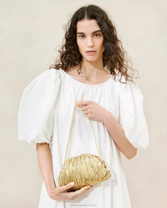 Bags Oro Loeffler Randall 044J397 Women Bailey Pleated Dome Clutch
