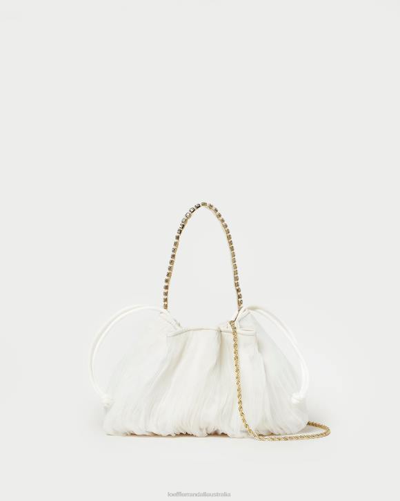 Bags Pearl Loeffler Randall 044J371 Women Layne Rhinestone Pleated Pouch