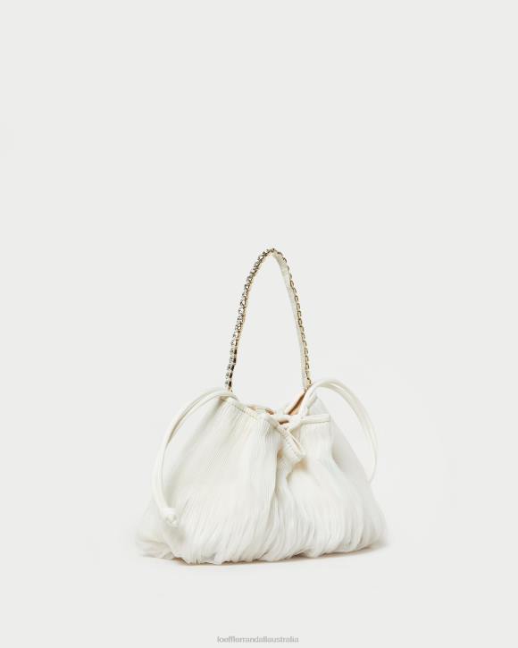 Bags Pearl Loeffler Randall 044J371 Women Layne Rhinestone Pleated Pouch
