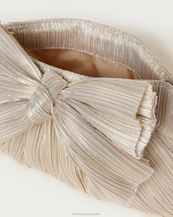 Bags Platinum Loeffler Randall 044J334 Women Rayne Bow Clutch
