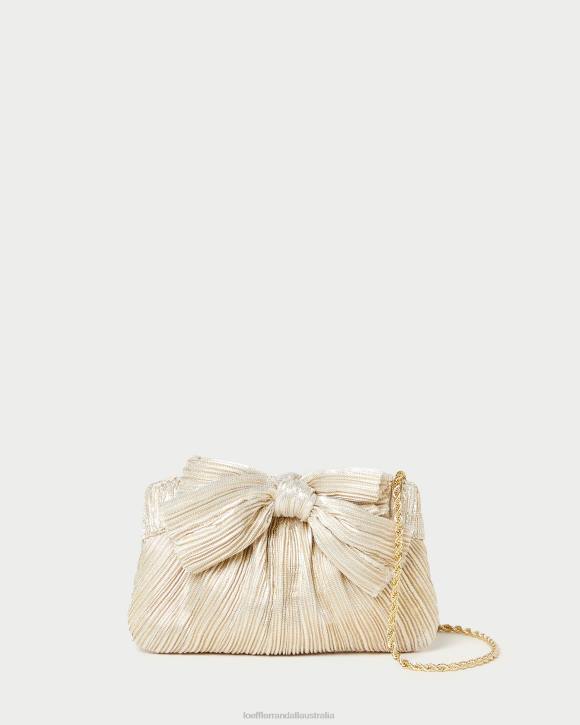 Bags Platinum Loeffler Randall 044J342 Women Rochelle Mini Bow Clutch