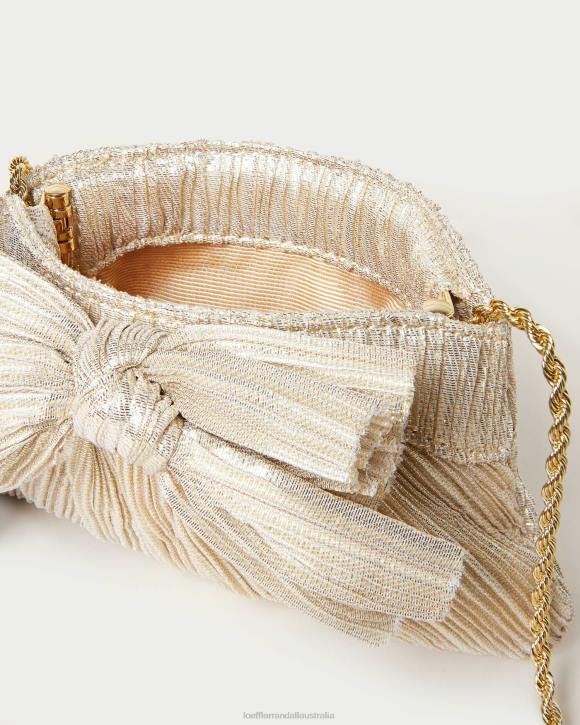Bags Platinum Loeffler Randall 044J342 Women Rochelle Mini Bow Clutch